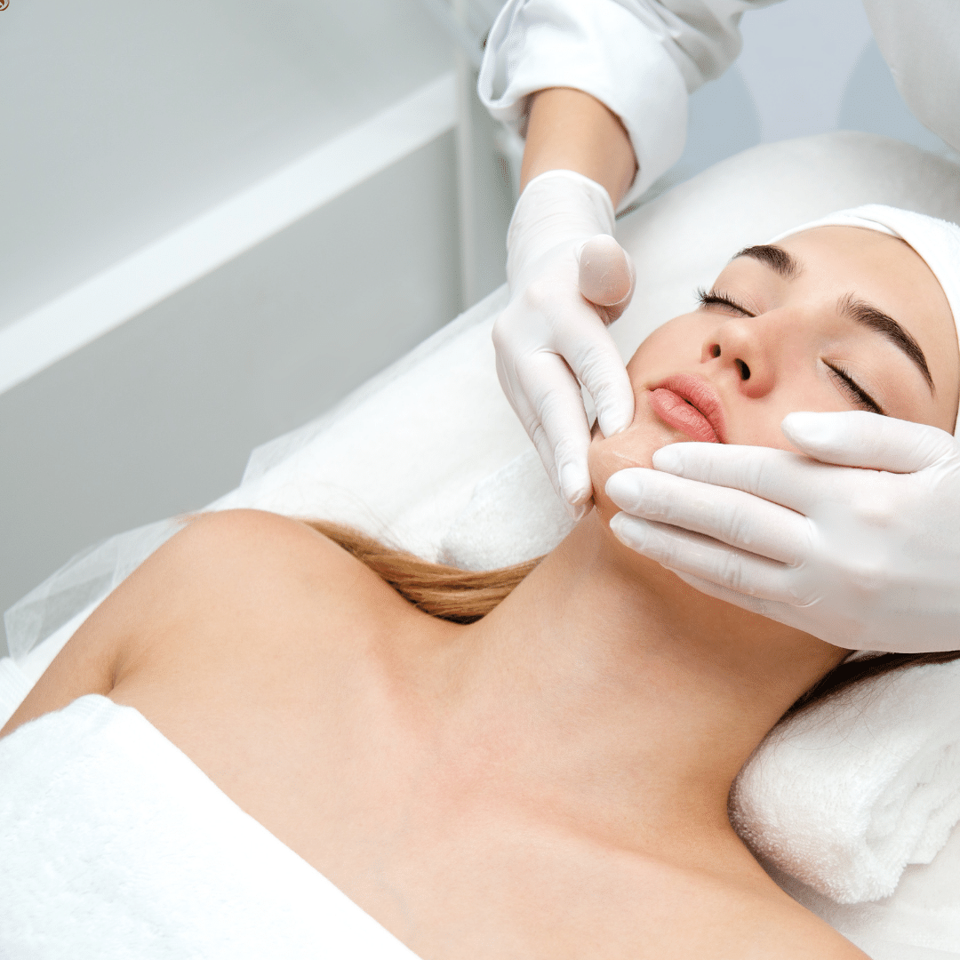 Medspa Business Planning- a lady take aesthetic facial traeatment