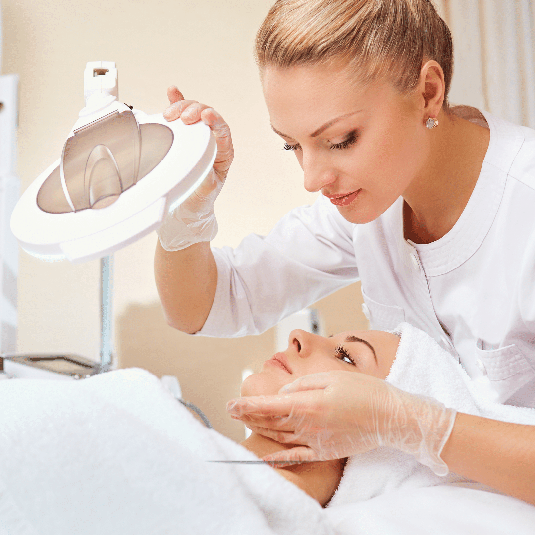 Medspa Business Planning- a lady take aesthetic facial treatment