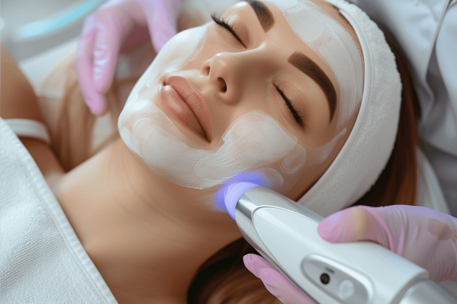 Medspa Marketing-a wonderful lady take facial treatment